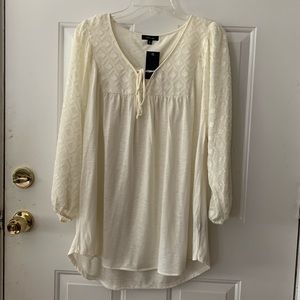 NWT Verve amí Ivory Long Sleeve Blouse
